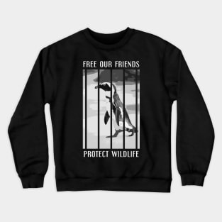 free our friends - penguins Crewneck Sweatshirt